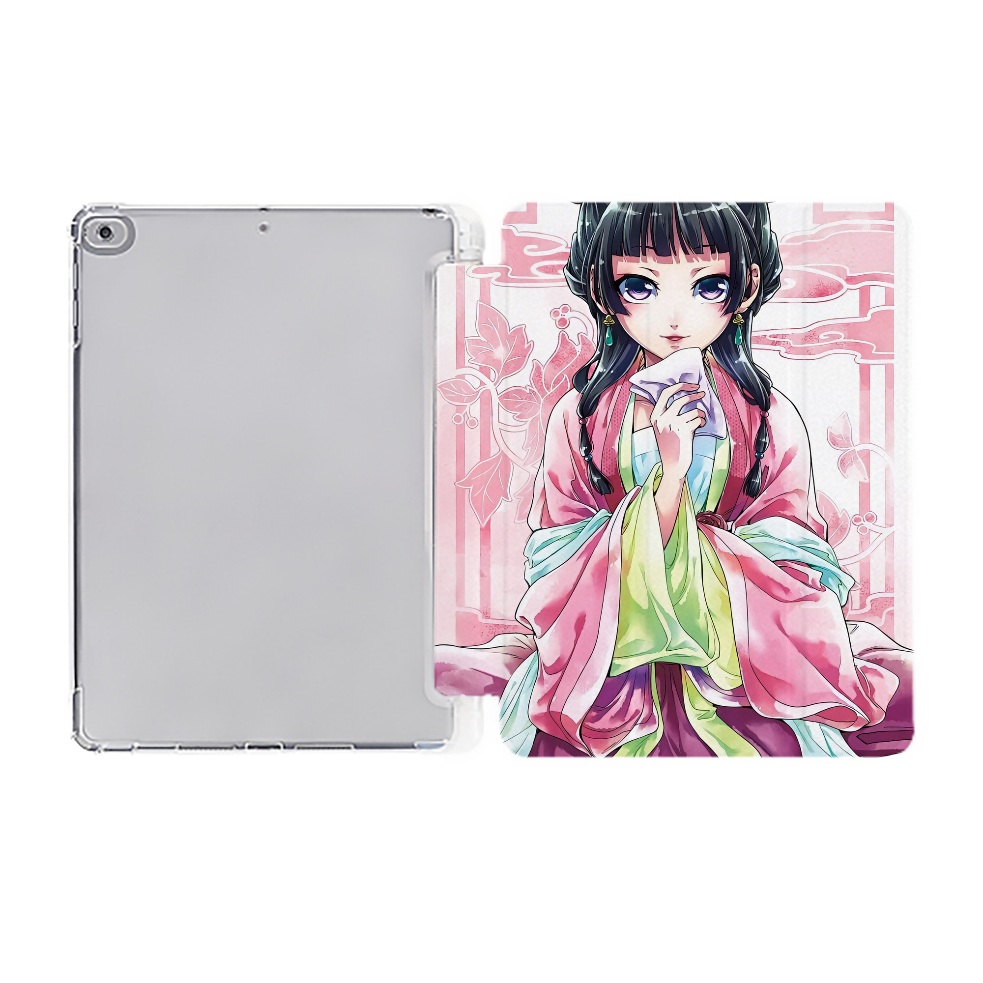 （画像用） 薬屋のひとりごと The Apothecary Diaries IPad ケース ペン収納付き 三つ折りスタンド PUレザー×シリコン 対応機種9.5/10.5/10.9インチ